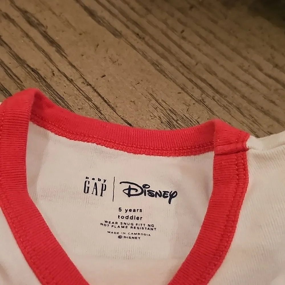 GAP Kids Pajama Set - Red and White Minnie Mouse Size 5
